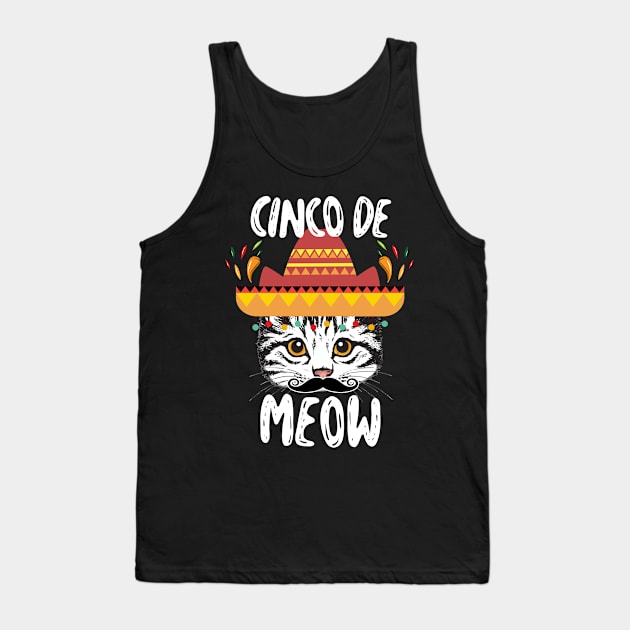 Meow! cinco de mayo sombrero cat Tank Top by rezaabolghasemitam